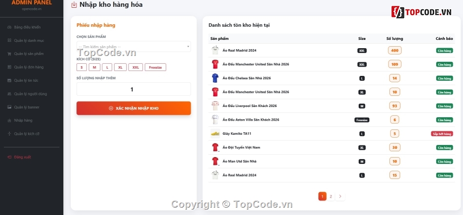 Đồ án,web bán quần áo,web quản lý